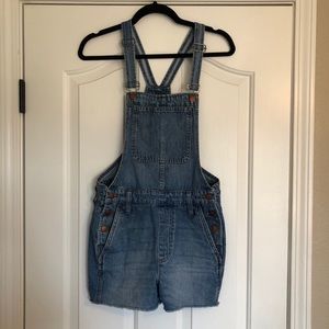 Madewell Denim Overall Shorts